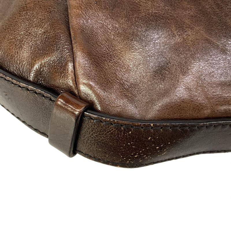 Saint Laurent Rive Gauche Shoulder Bag Dark Brown