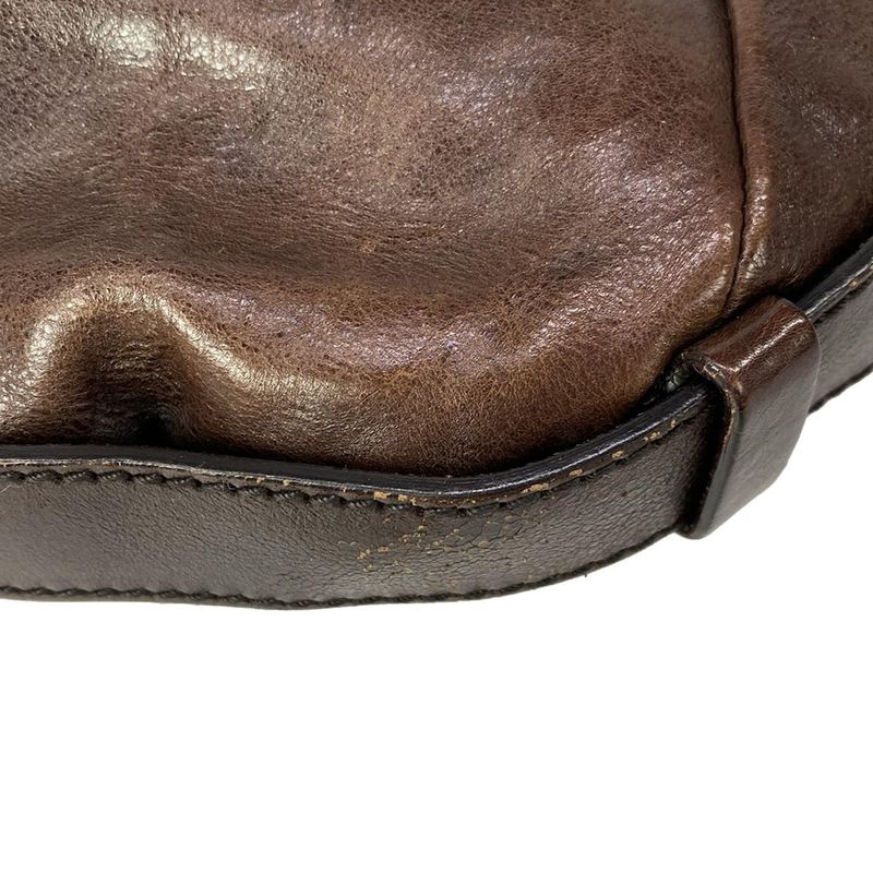 Saint Laurent Rive Gauche Shoulder Bag Dark Brown