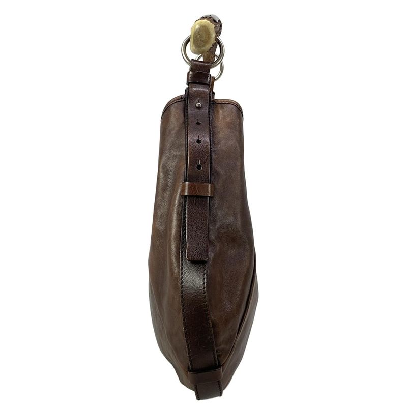 Saint Laurent Rive Gauche Shoulder Bag Dark Brown