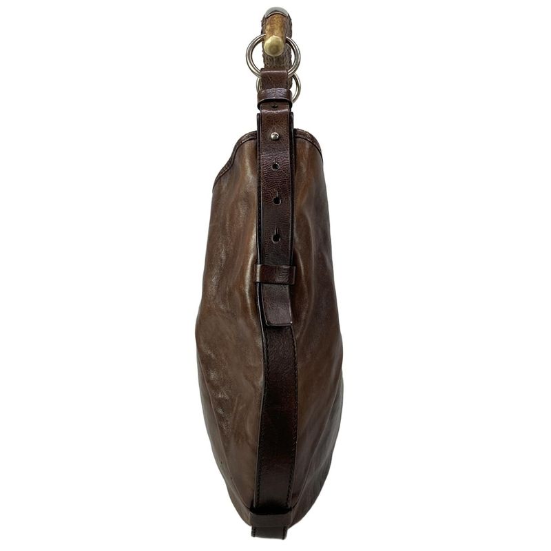 Saint Laurent Rive Gauche Shoulder Bag Dark Brown