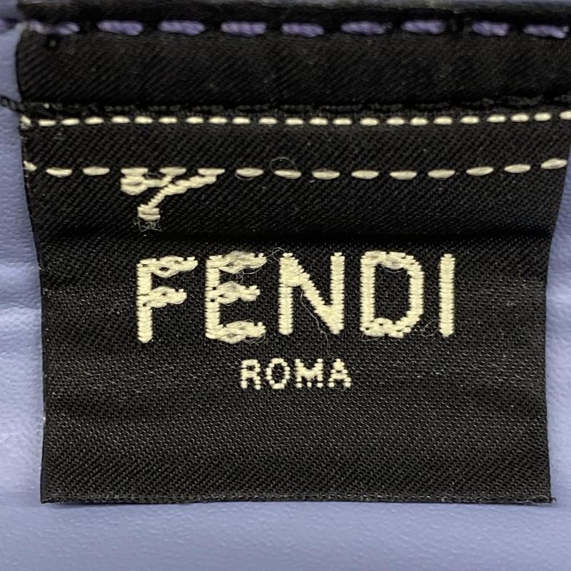 Fendi Tote Basket Small Light Blue Leather