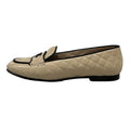 Chanel Loafers 36 C Quilted Light Brown Black Outsole Light
