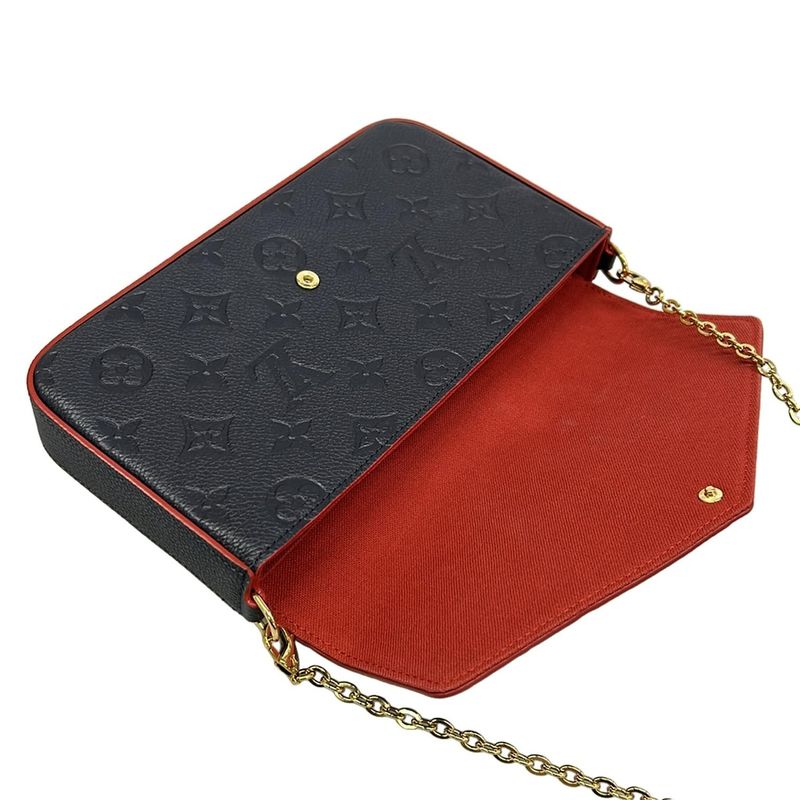 Louis Vuitton Wallet Monogram Empreinte Pochette Felice Marine Marie Nuit