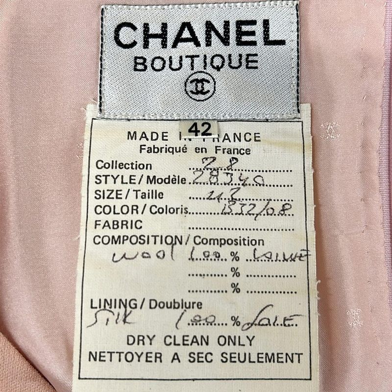 Chanel Dress 42 L Pink Collection 28 Sleeveless Back