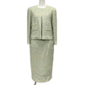 Chanel Skirt Set Light Green Collection 28 Tweed Long Length