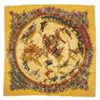 Hermes Scarf Silk Carre 90 Cirque Molier Yellow