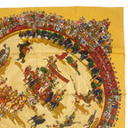 Hermes Scarf Silk Carre 90 Cirque Molier Yellow