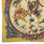 Hermes Scarf Silk Carre 90 Cirque Molier Yellow