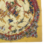 Hermes Scarf Silk Carre 90 Cirque Molier Yellow
