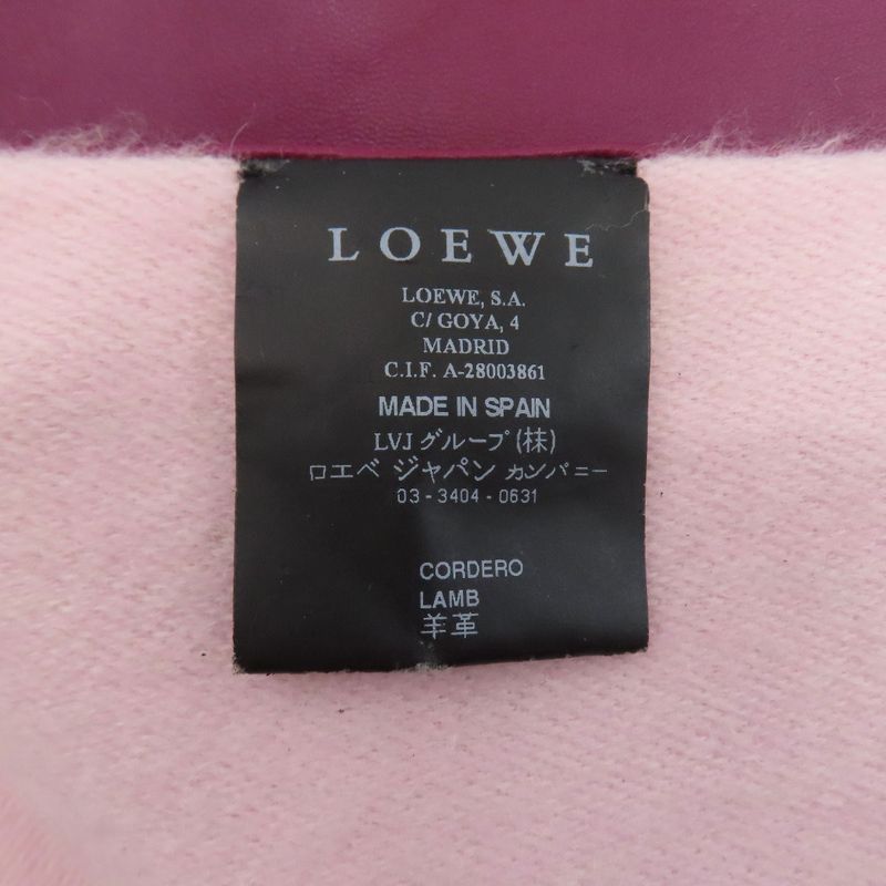 Loewe Anagram Scarf Lambskin Cashmere Purple Pink