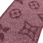 Louis Vuitton Monogram Sequin Scarf Mohair Nylon Cotton Boldpurple