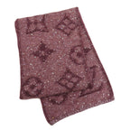 Louis Vuitton Monogram Sequin Scarf Mohair Nylon Cotton Boldpurple