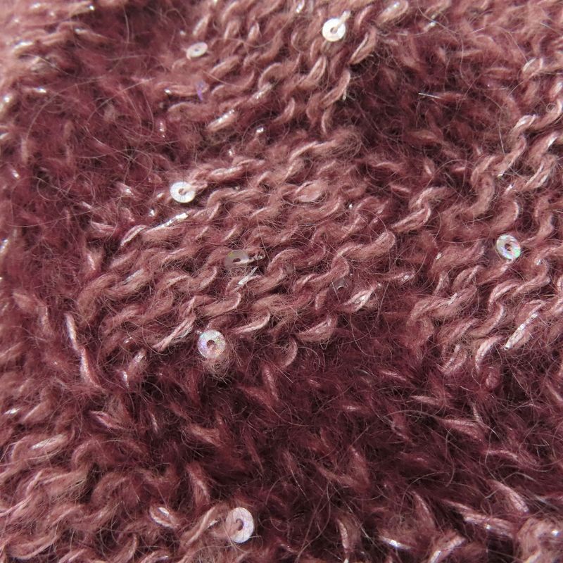 Louis Vuitton Monogram Sequin Beanie Hat Mohair Nylon Wool Boldpurple