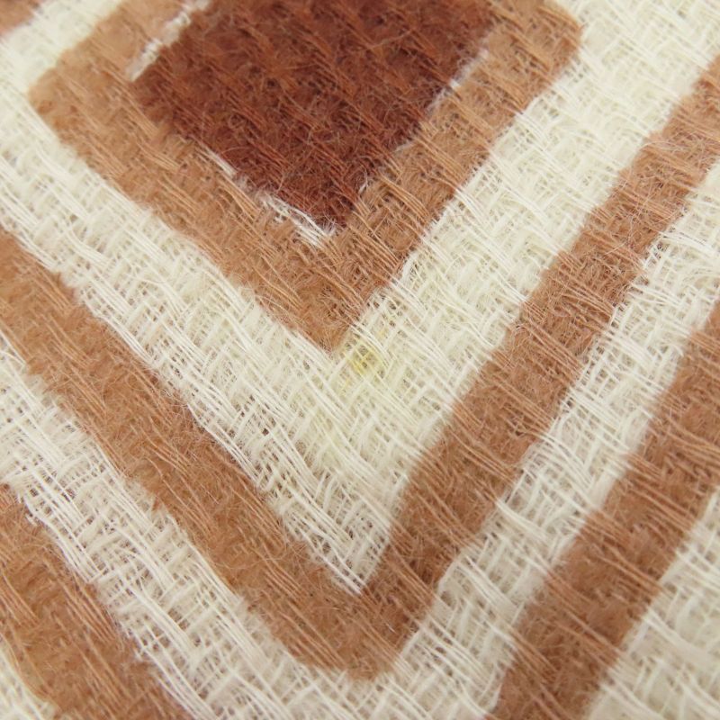 Chanel CC Logo Shawl Wool Yellow Beige