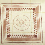 Chanel CC Logo Shawl Wool Yellow Beige