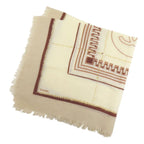 Chanel CC Logo Shawl Wool Yellow Beige