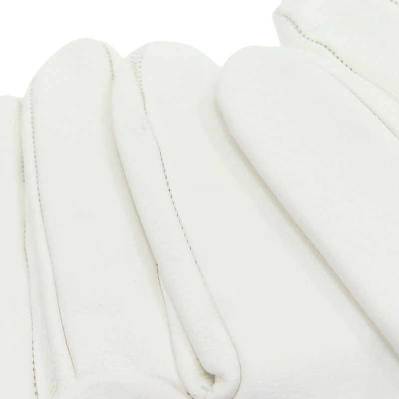 Hermes Logo Leather Gloves