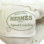 Hermes Logo Leather Gloves
