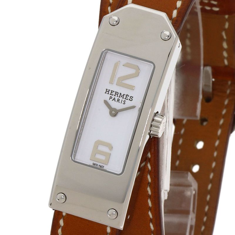 Hermes Kelly 2 Double Tour Watch SS Leather Handbag