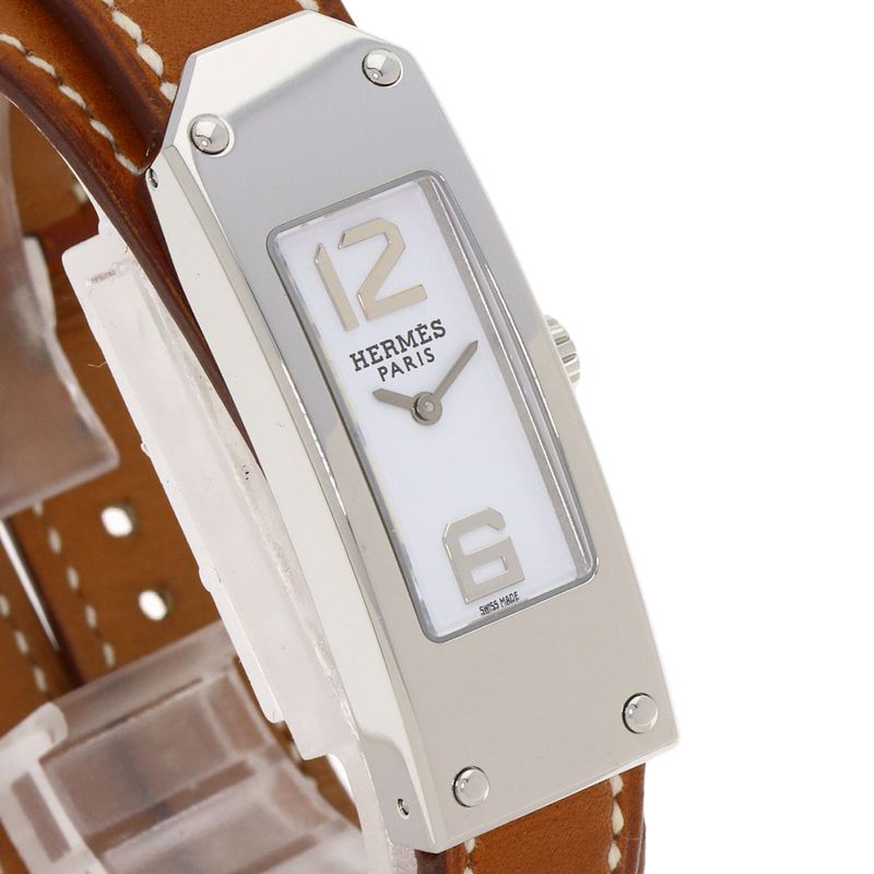 Hermes Kelly 2 Double Tour Watch SS Leather Handbag