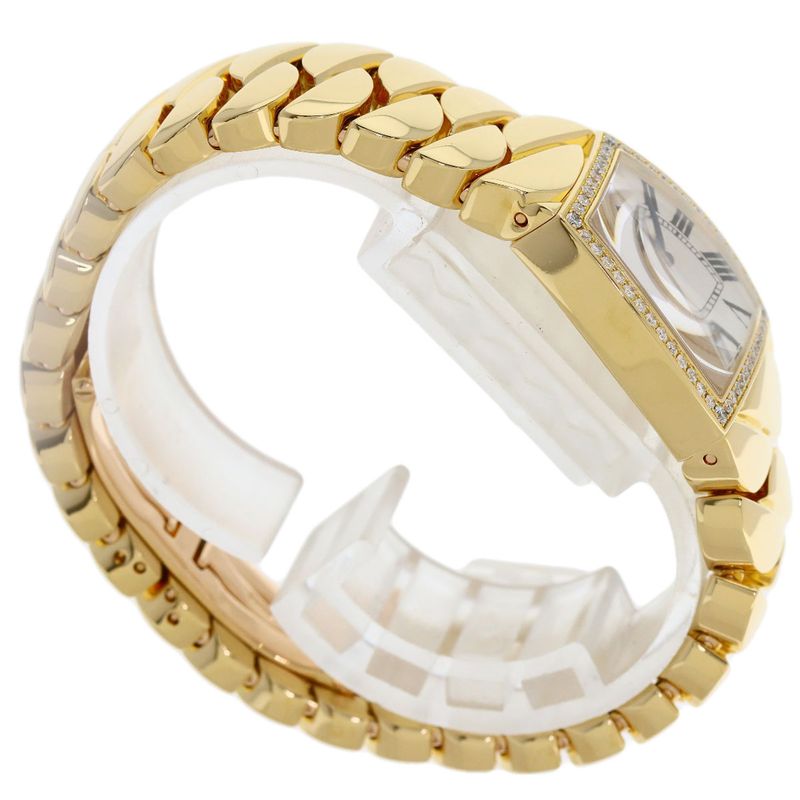 Cartier Ladonya SM Bezel Diamond Watch 18K Yellow Gold