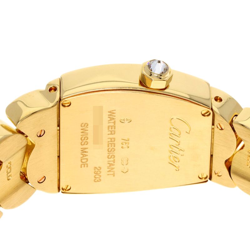Cartier Ladonya SM Bezel Diamond Watch 18K Yellow Gold