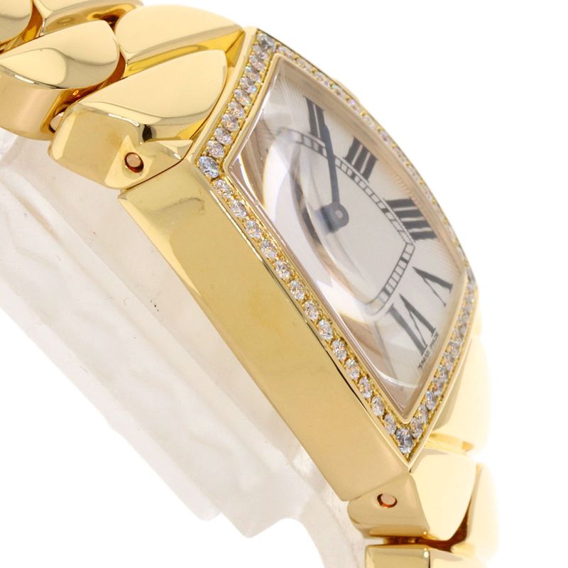 Cartier Ladonya SM Bezel Diamond Watch 18K Yellow Gold