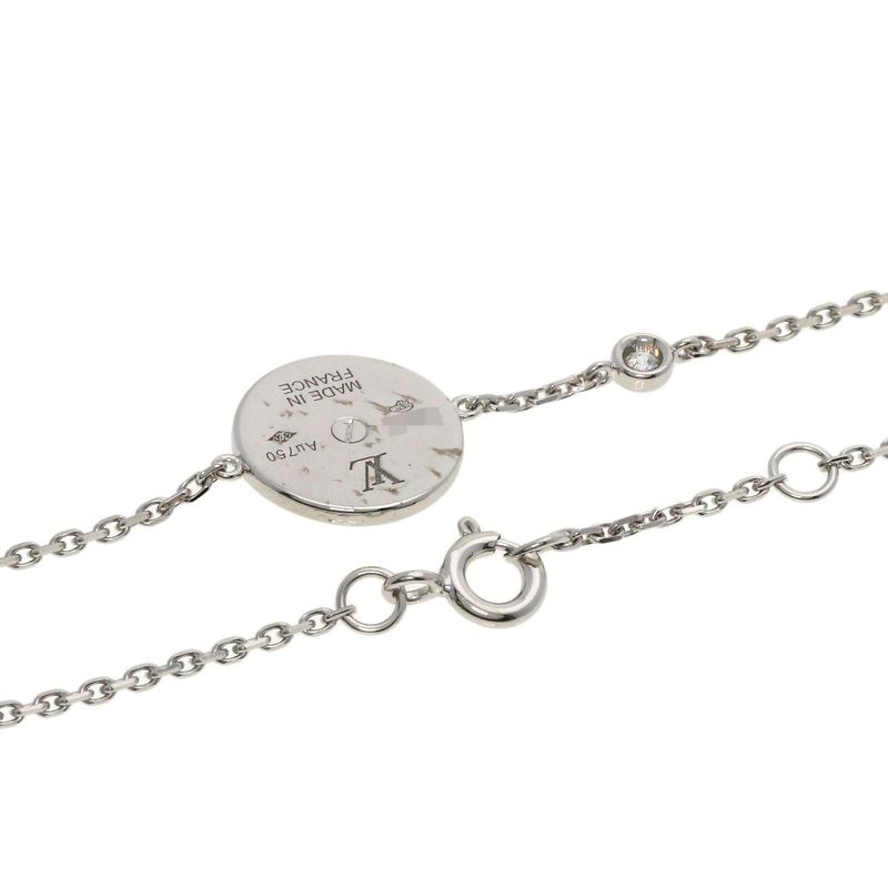 Louis Vuitton Sanna Cles Pink Pearl Diamond Bracelet 18K White Gold