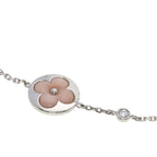 Louis Vuitton Sanna Cles Pink Pearl Diamond Bracelet 18K White Gold