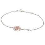 Louis Vuitton Sanna Cles Pink Pearl Diamond Bracelet 18K White Gold