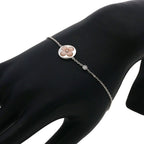 Louis Vuitton Sanna Cles Pink Pearl Diamond Bracelet 18K White Gold