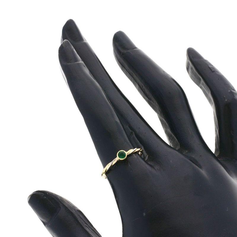 Cartier Twist Emerald 51 Ring 18K Yellow Gold 18K White Pink
