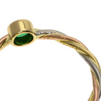 Cartier Twist Emerald 51 Ring 18K Yellow Gold 18K White Pink
