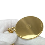 Hermes Medaille Necklace Metal Gold White