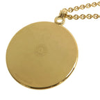 Hermes Medaille Necklace Metal Gold White