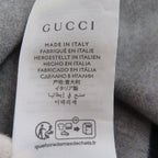 Gucci Logo Scarf Cashmere Navy Gray