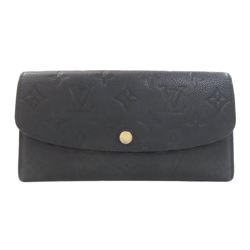 Louis Vuitton Portefeuille Emily Wallet Black Beige