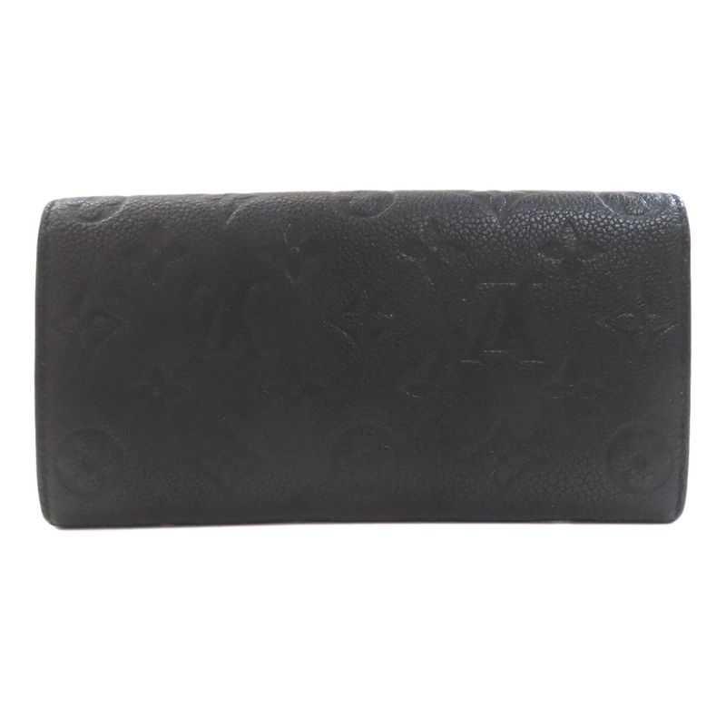 Louis Vuitton Portefeuille Emily Wallet Black Beige