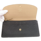Louis Vuitton Portefeuille Emily Wallet Black Beige
