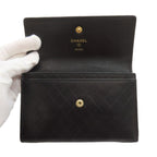 Chanel Camellia Quilted Ginza Limited Gold Wallet