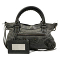 Balenciaga Handbag the First Dark Gray Leather