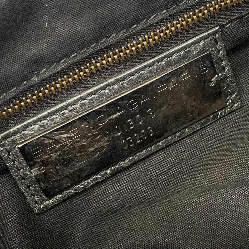 Balenciaga Handbag the First Dark Gray Leather