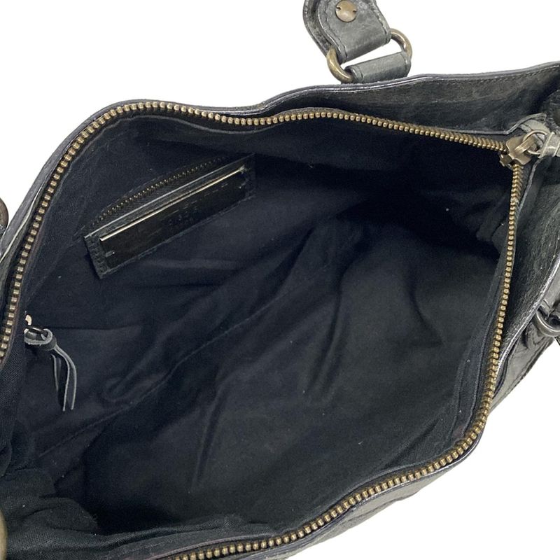 Balenciaga Handbag the First Dark Gray Leather