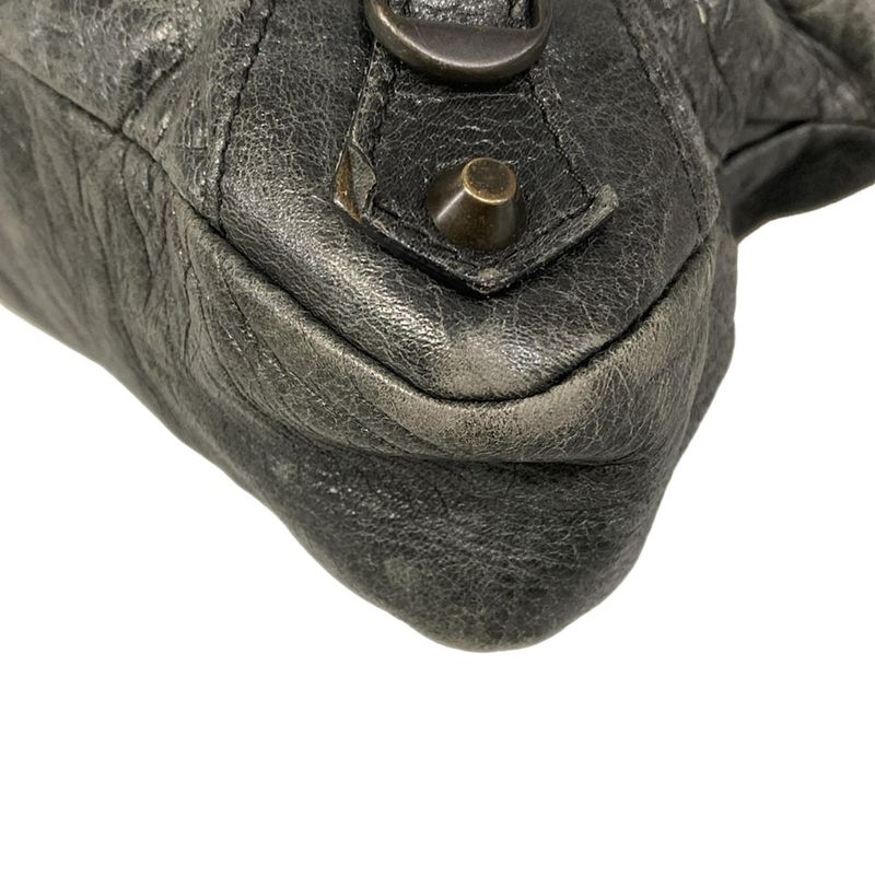 Balenciaga Handbag the First Dark Gray Leather
