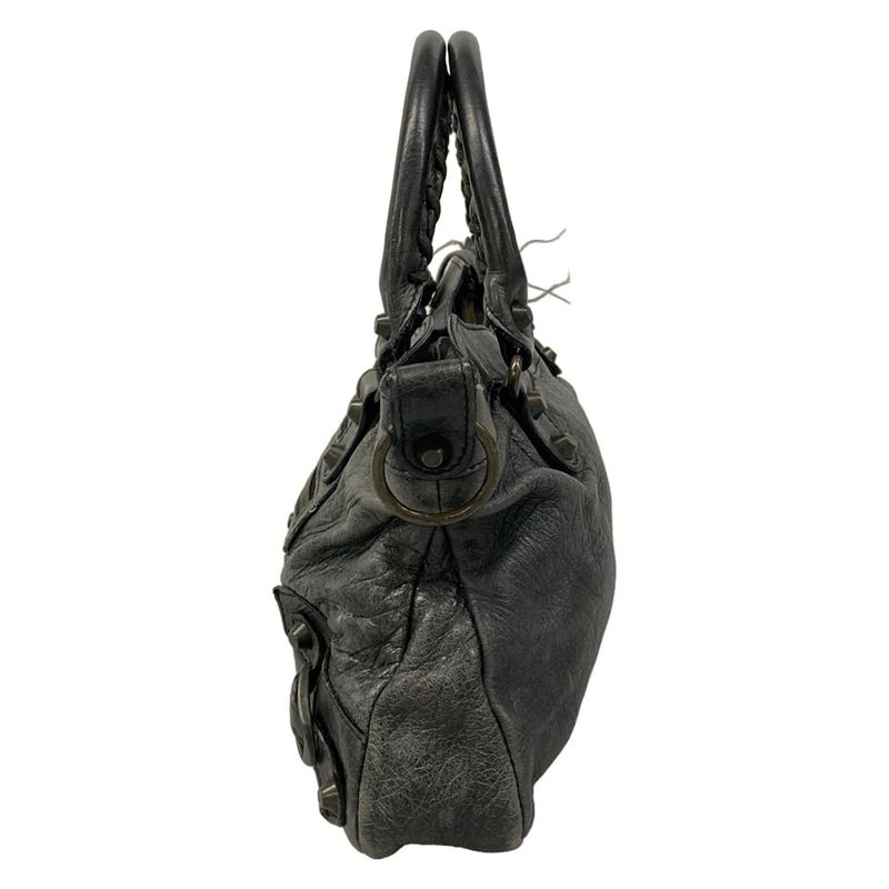 Balenciaga Handbag the First Dark Gray Leather