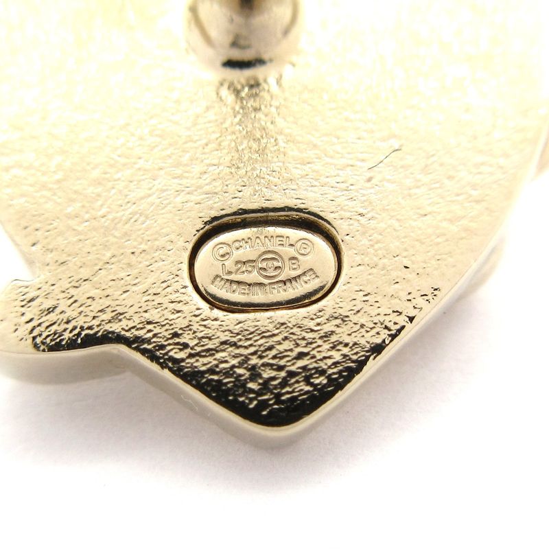 Chanel Earrings Gold Clear