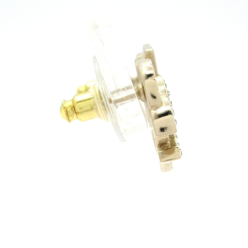 Chanel Earrings Gold Clear