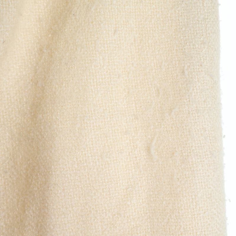 Chanel Chain Decoration Silk Jacket Trousers Long Pants Set Suit Ivory
