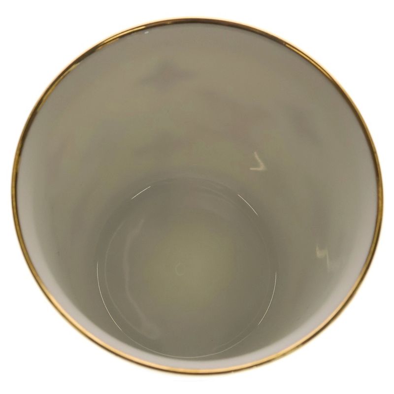 Louis Vuitton Monogram Flower Porcelain Mug Tableware White Hat
