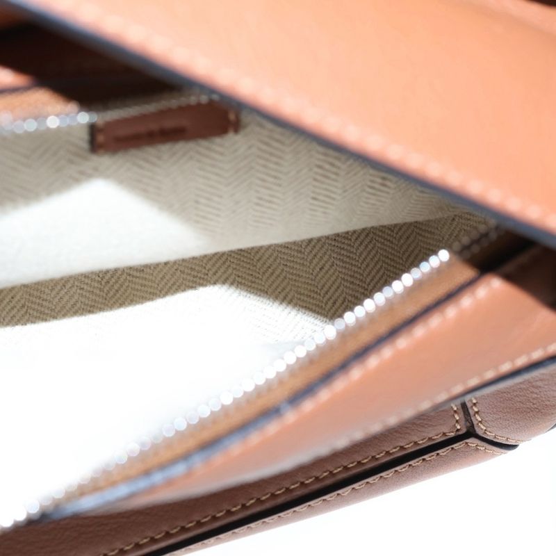 Loewe Puzzle Back Mini Shoulder Bag Brown Leather Silver
